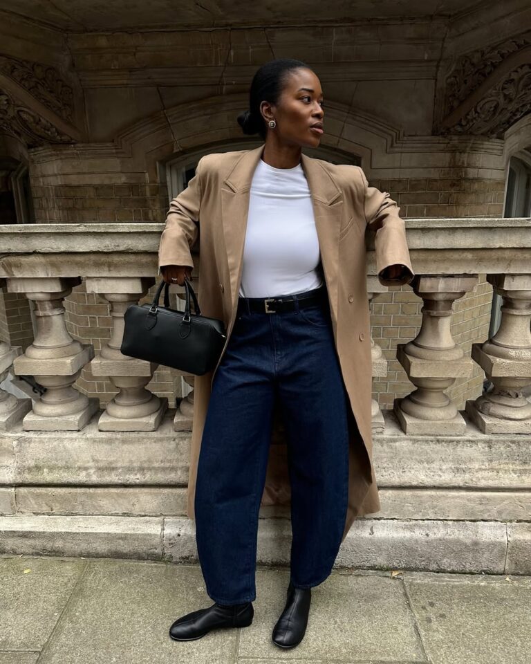 Camel Coat and Wide-Leg Jeans: Timeless Casual Elegance — Comfy Winter Outfits
