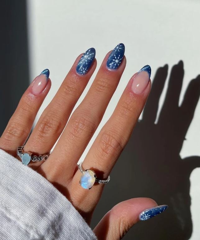 Visual Idea — Snowflake Nails