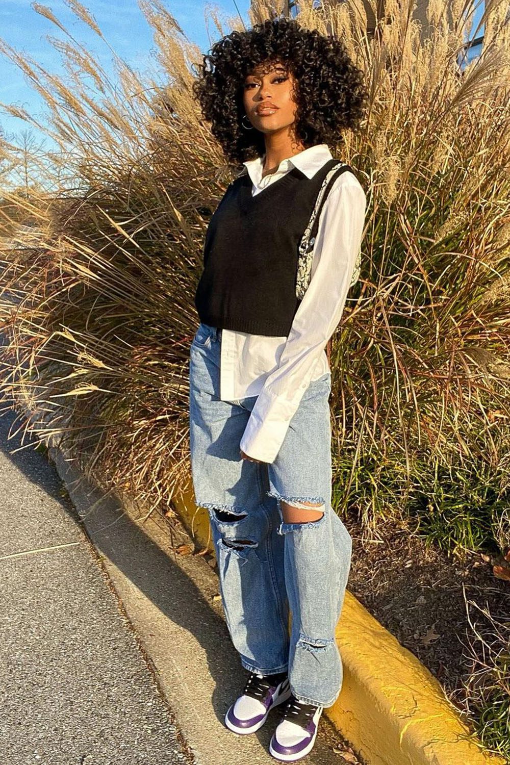 Preppy Layers: Sweater Vest Over Button-Down for College — Winter College Outfits