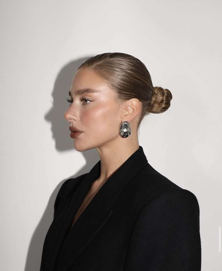 Sleek Chin-Length Low Bun — Winter Protective Hairstyles