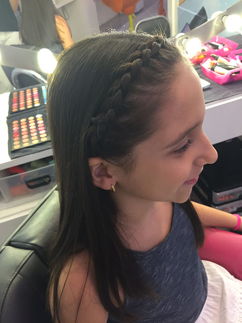 Braided Headband on Straight Hair — Winter Hairstyles for Kids
