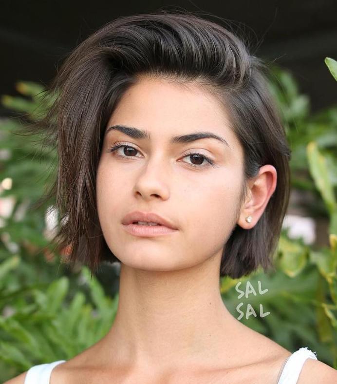 The Asymmetrical Chin Bob — Winter Hairstyles for Round Faces