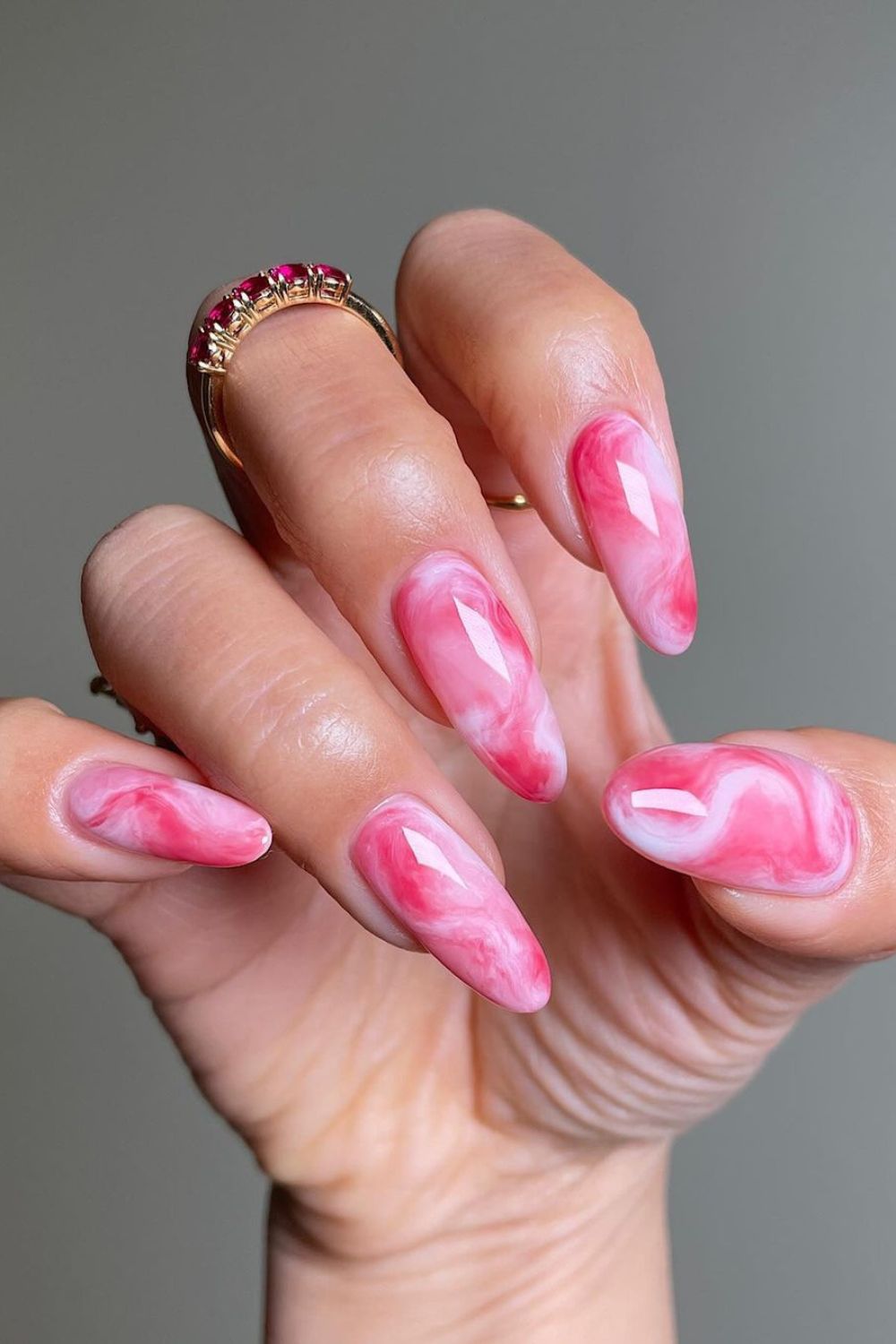 Classic Winter French Manicure Nails — Winter Pink Nails