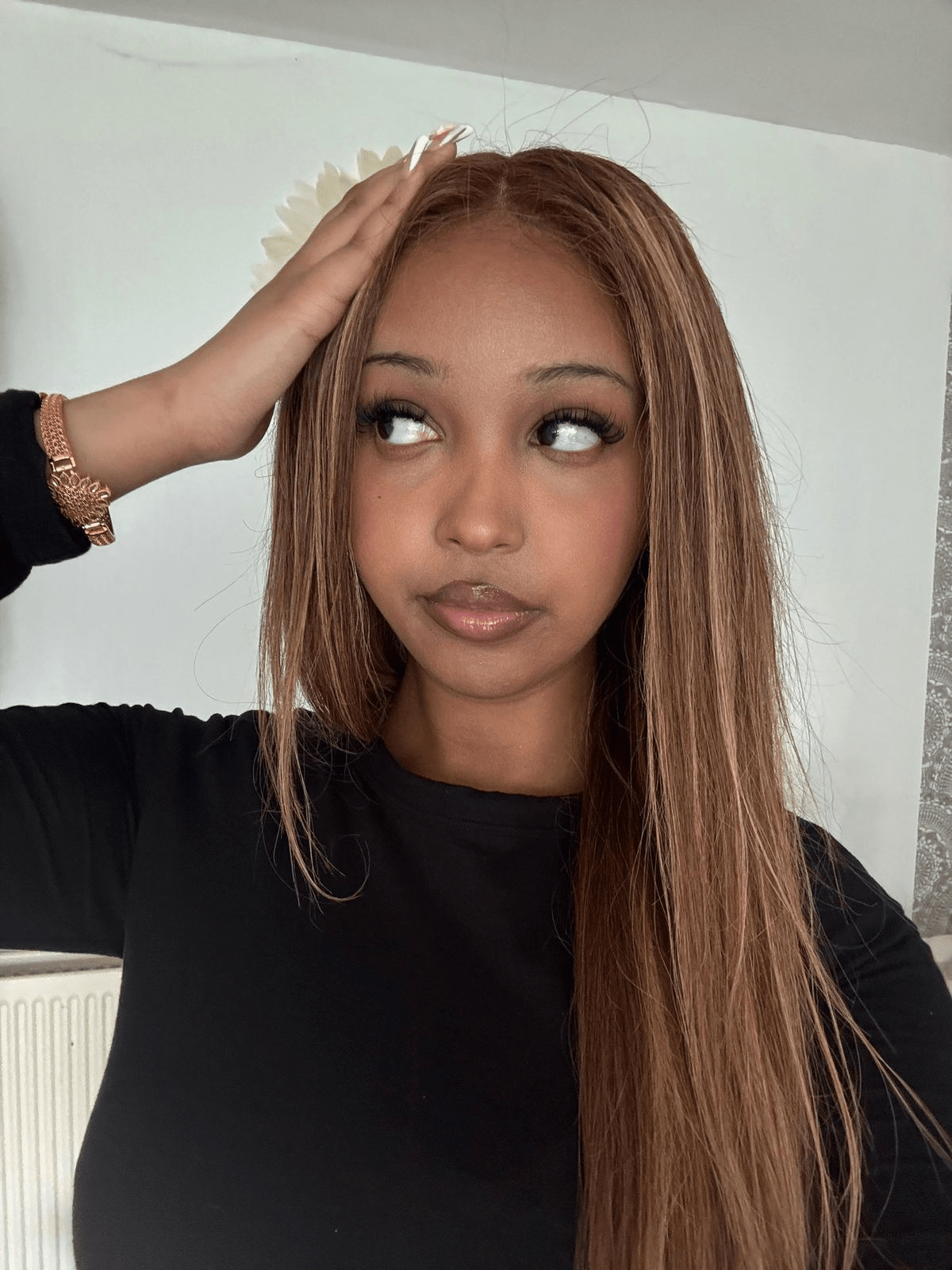 Deep Auburn Afro With Full Fringe Deep Auburn Afro With Full Fringe — Winter Hair Colors for Black Women