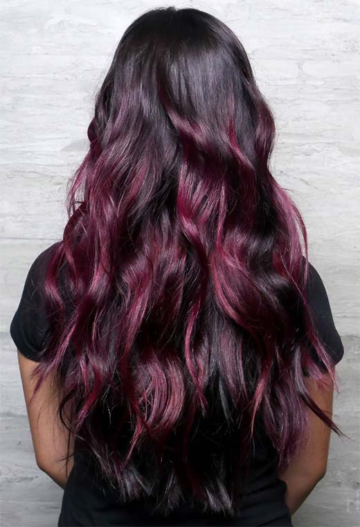 Rich Plum With Subtle Tone Variations — Plum Hair Color