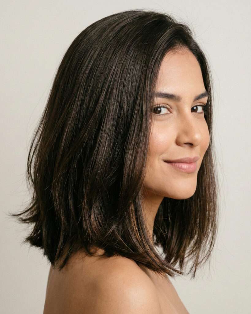 Fine Hair Blunt Bob With Sharp Ends — Medium Length Winter Haircuts