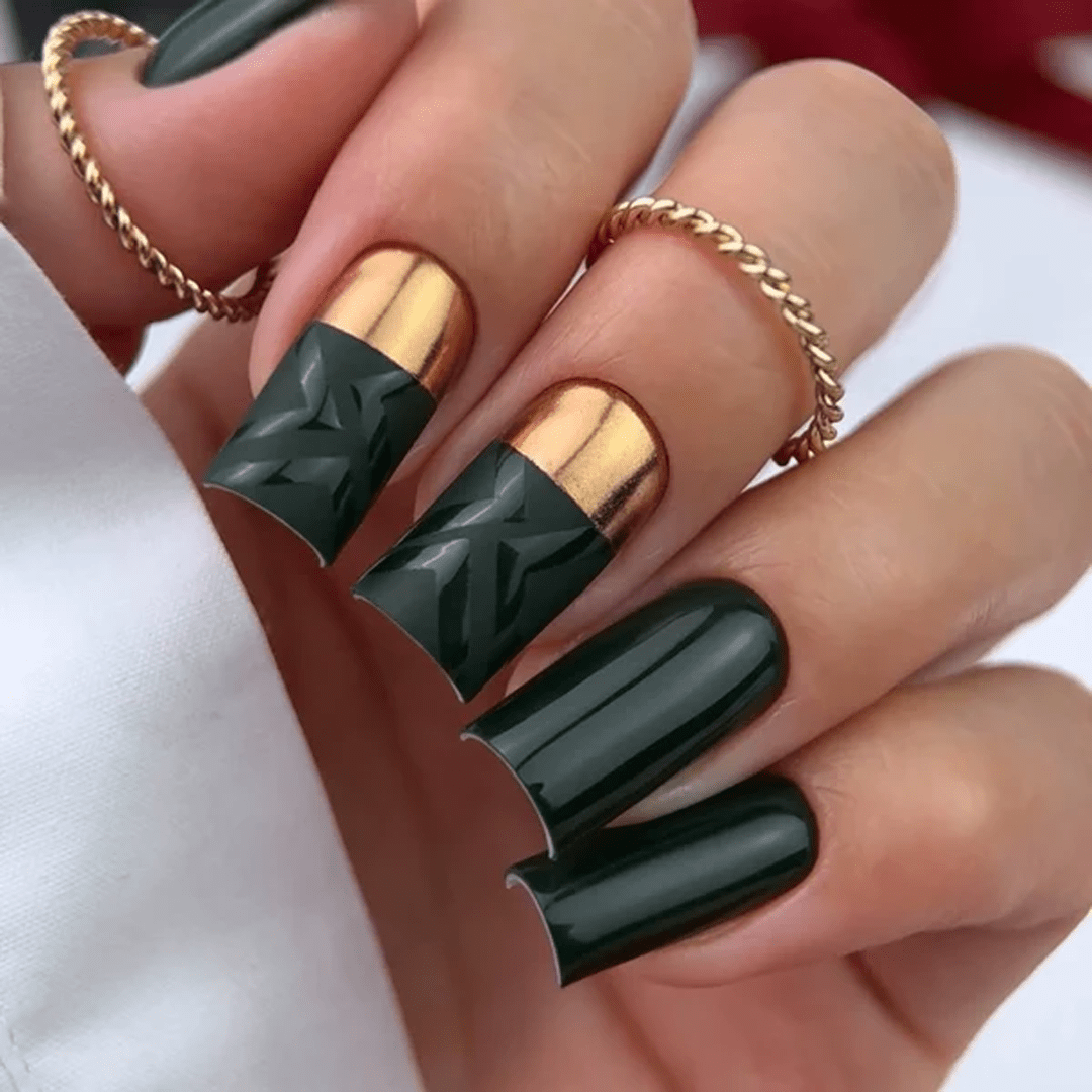 Elegant Evening Visual Idea — Emerald Green Nails