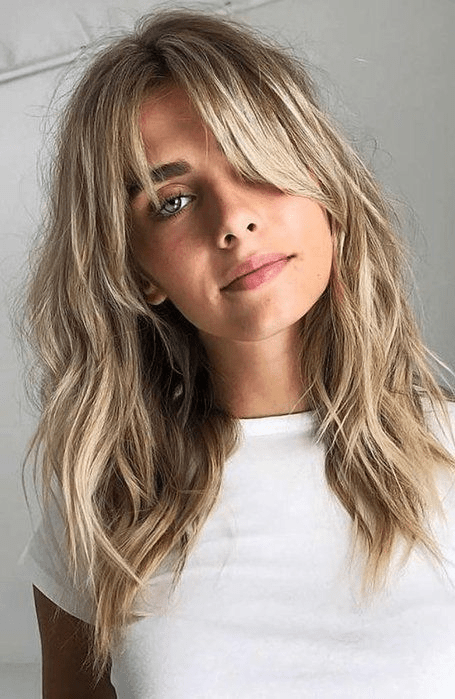 Layered Shag Bob With Curtain Bangs — Low Maintenance Winter Haircuts