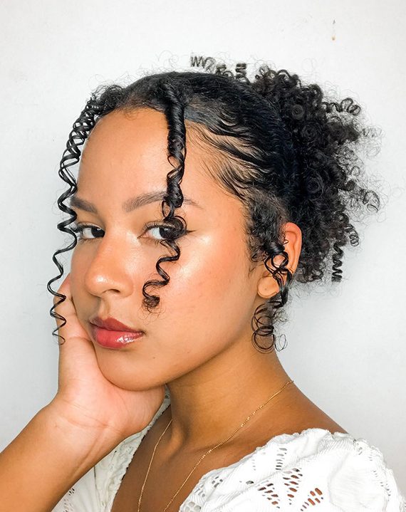 Playful Buns With Beaded Braid — Winter Protective Hairstyles