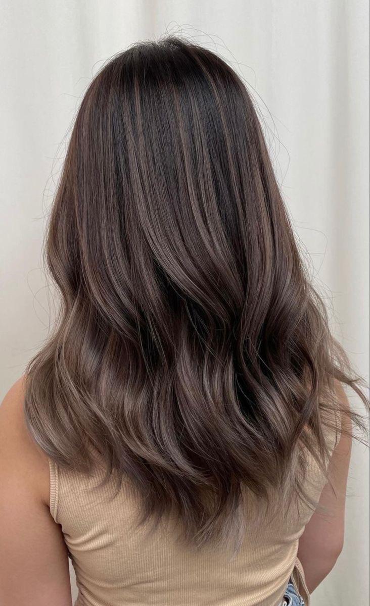 Collarbone Ash Brown With Highlights — Ash Brown Hair