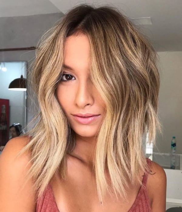 Blonde With Balayage Visual Idea — Winter Haircuts for Oval Faces