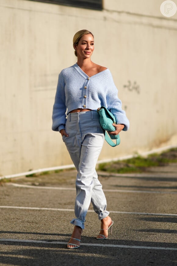 Modern Silhouette: Cropped Cardigan with Trousers — Cardigan Outfits
