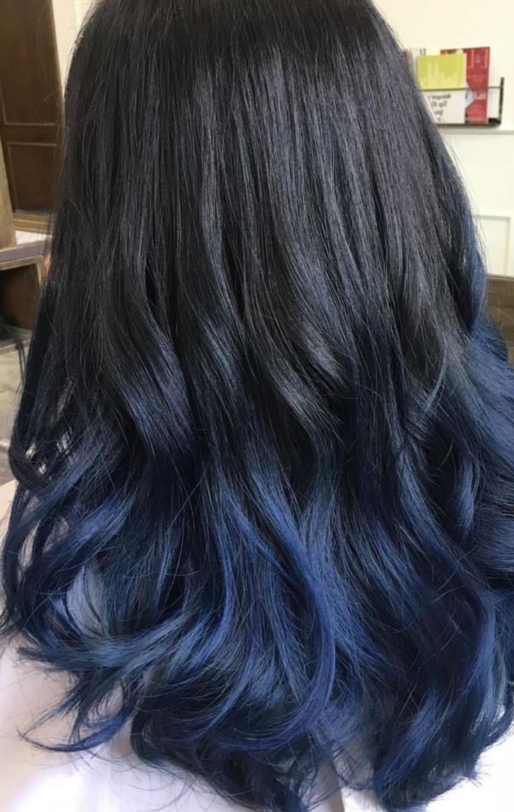 Blue Black Visual Idea — Blue Black Hair