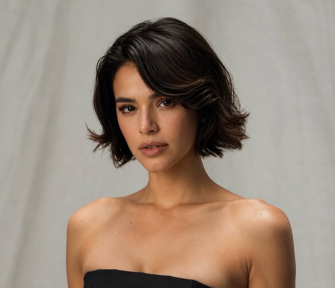 Chin Layered Bob No Bangs Chin Layered Bob No Bangs — Winter Haircuts for Wavy Hair