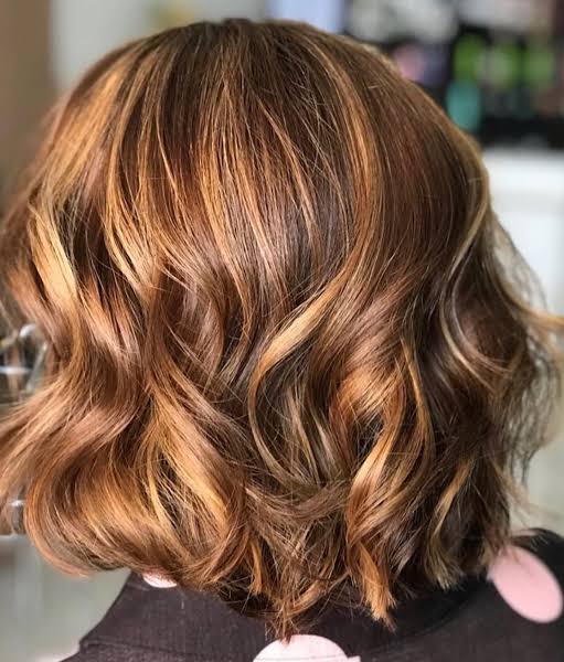 Chin Bob With Copper Highlights — Chestnut Brown Hair