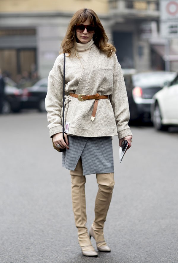 Knee-High Boots Outfit Idea — Winter Work Outfits