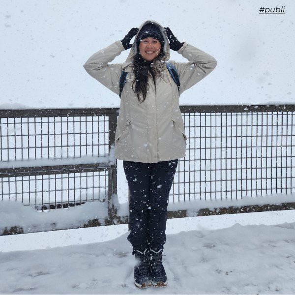 Beige Parka and Black Boots for Snowy Trail Adventures — Winter Hiking Outfits