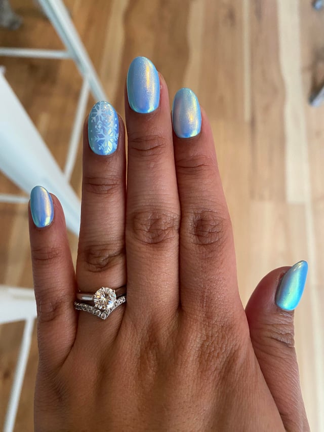 Shimmer Visual Idea Shimmer Visual Idea — Icy Blue Nails