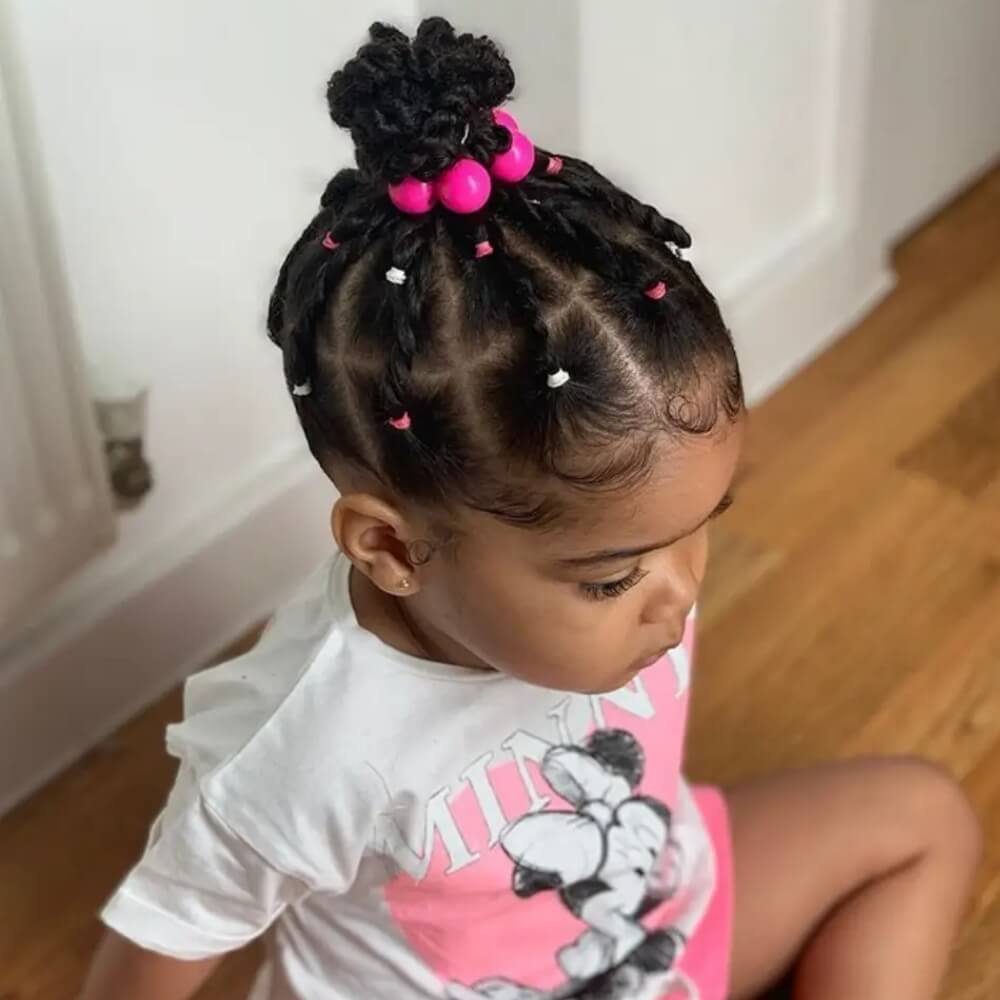 Black Visual Idea — Winter Hairstyles for Kids