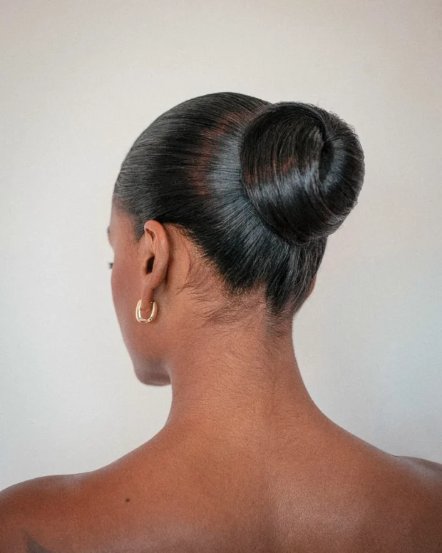 The Ultimate Sleek Black Bun — Winter Bun Hairstyles