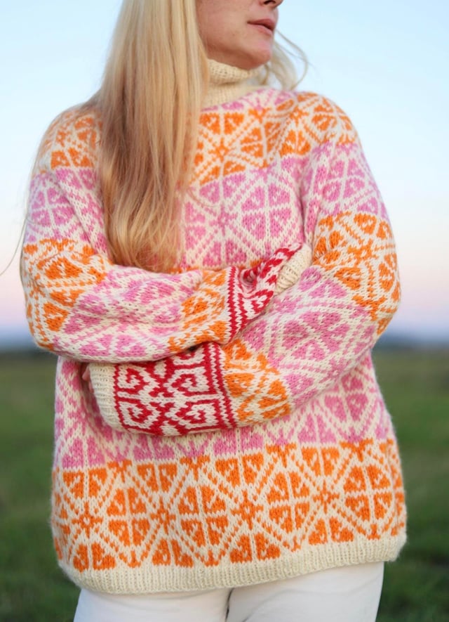 Icelandic-Style Knit Sweater for Cozy Appeal — Iceland Winter Outfits