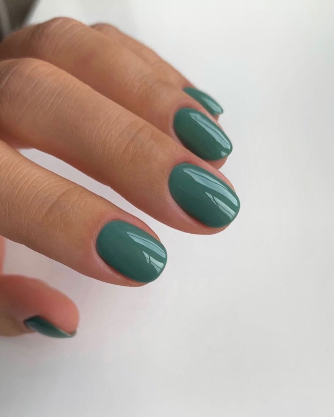 Solid Color Visual Idea Solid Color Visual Idea — Winter Green Nails