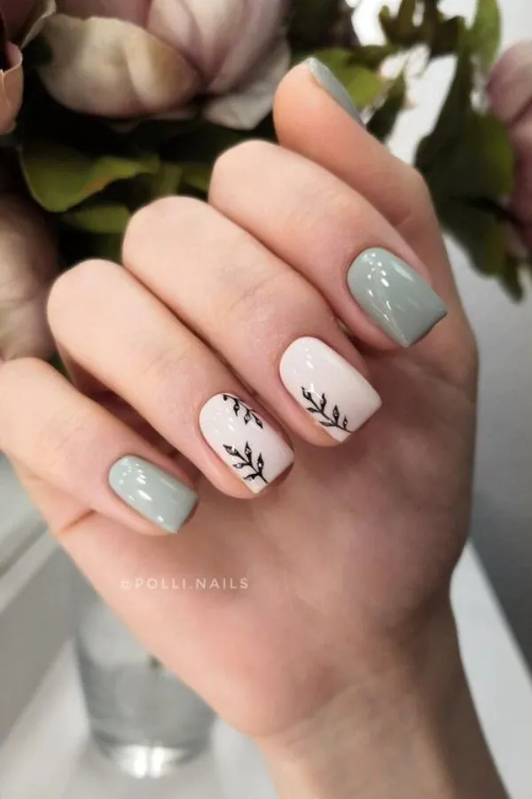 Visual Idea — Short Square Nails In A Matte Finish — Winter Square Nails