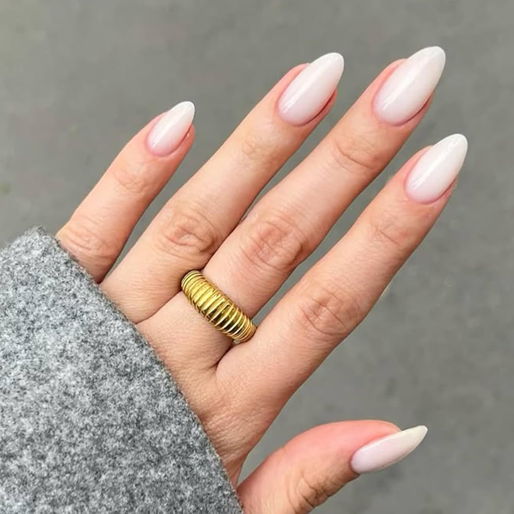 Glossy Visual Idea Glossy Visual Idea — Milky White Nails