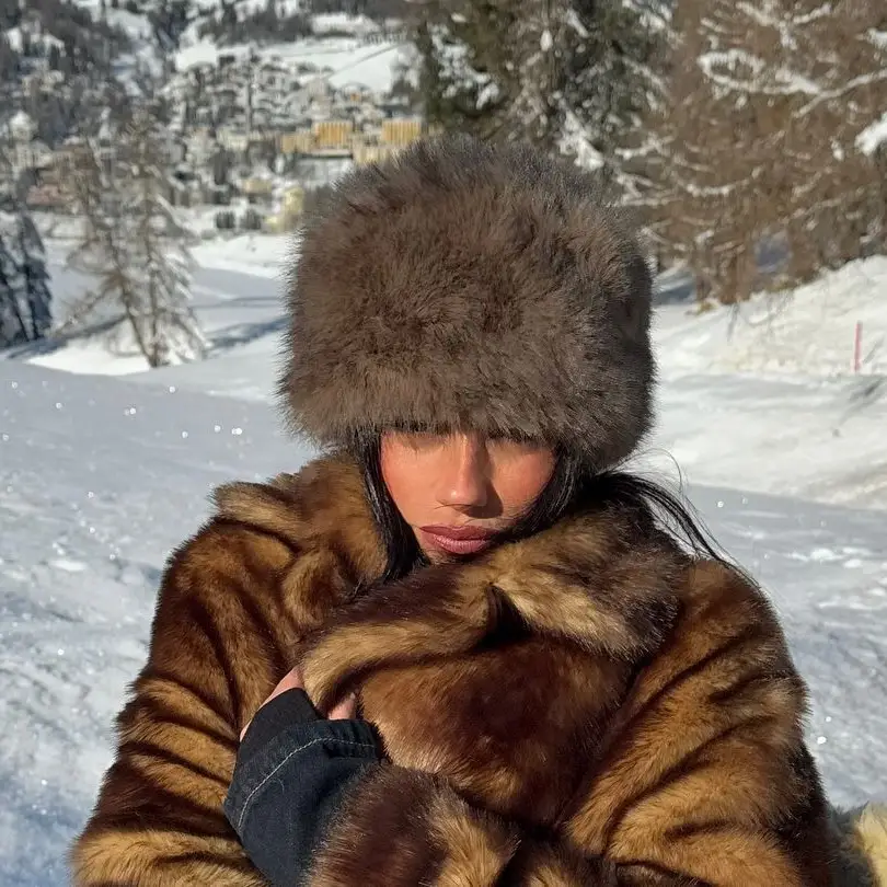 Air-Dried Layers Under A Fur Hat — Winter Hat Hairstyles