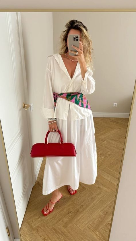 Resort Casual Chic Outfit Idea — Scarf Outfits