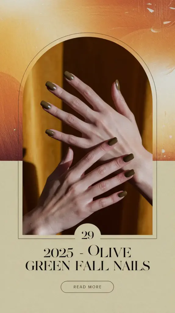2025 Olive Green Fall Nails: Trendy Designs and Stylish Ideas