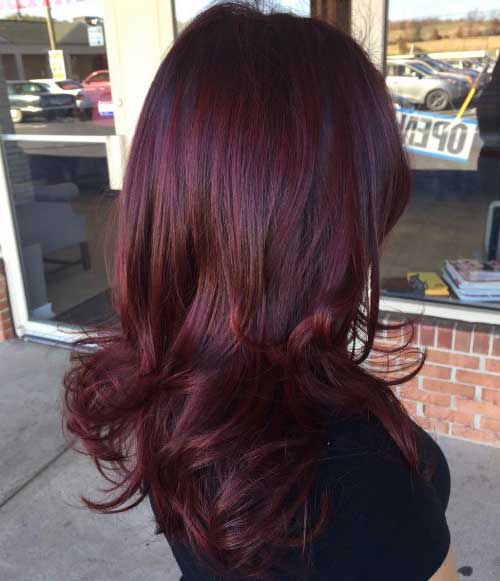 Side View Visual Idea Side View Visual Idea — Winter Auburn Hair Color