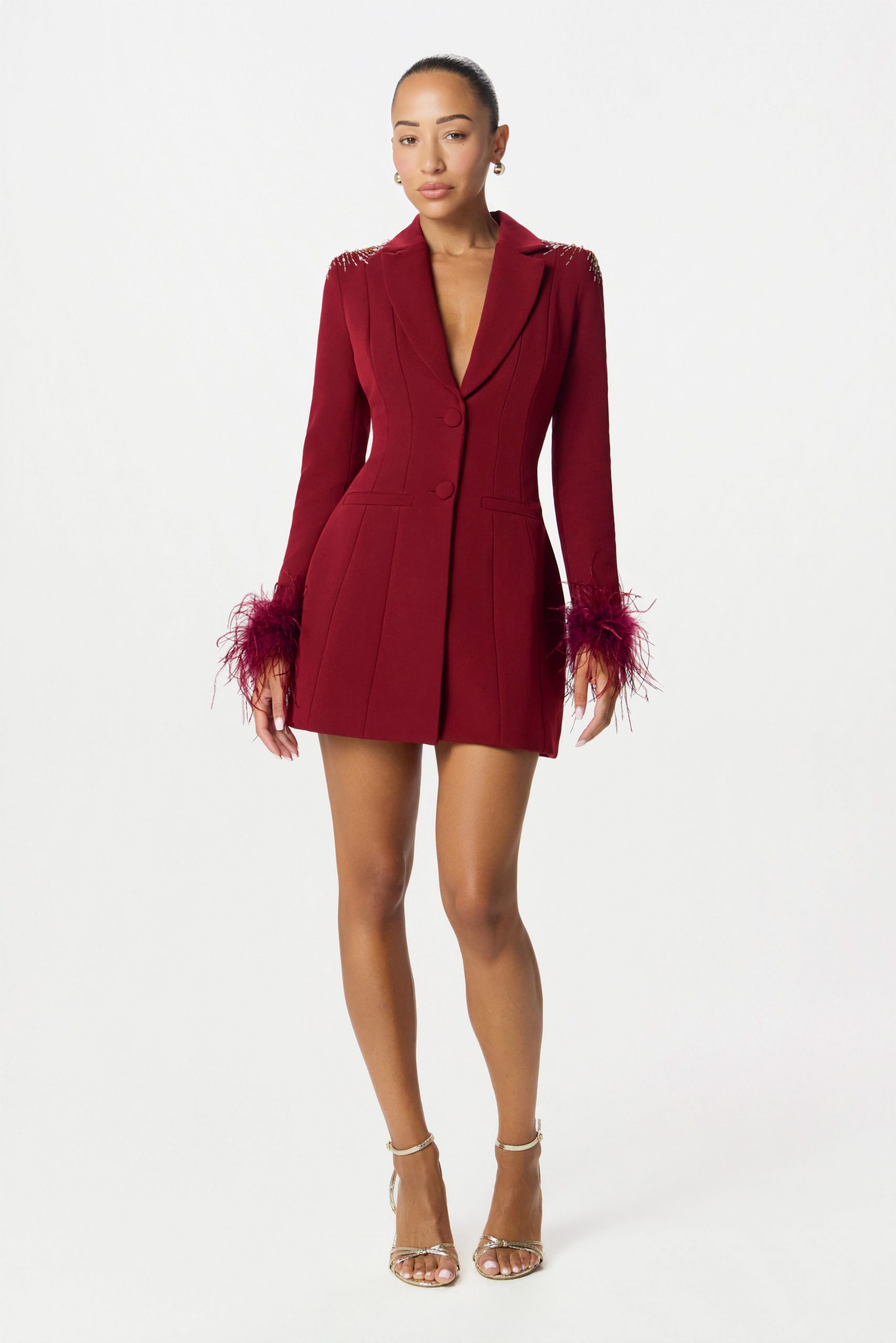 Evening Party Outfit Idea — Burgundy Outfits
