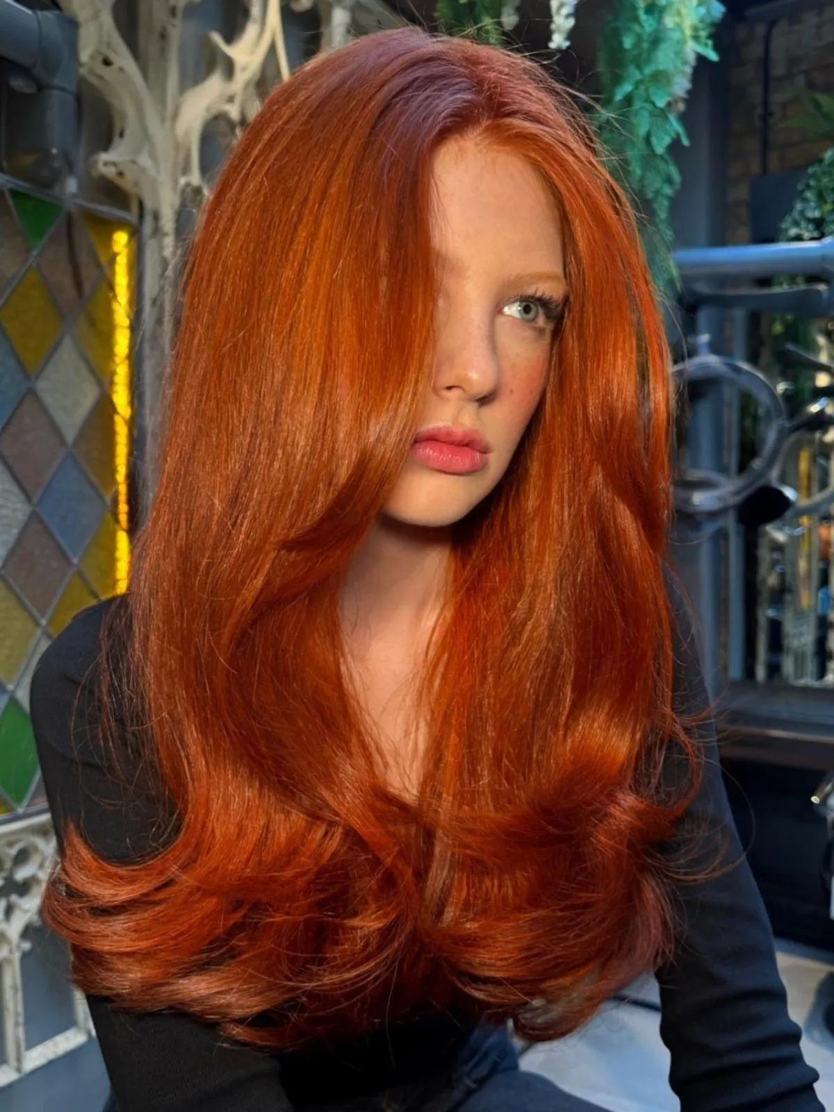 Bright Ginger with Voluminous Curls Bright Ginger with Voluminous Curls — Winter Hair Colors for Redheads