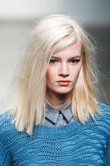 Pure Icy Blonde Collarbone Lob Pure Icy Blonde Collarbone Lob — Icy Blonde Hair