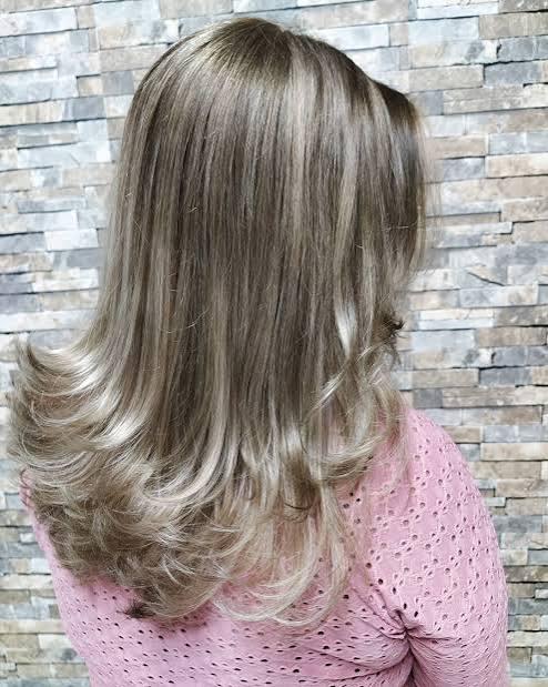 Long Layers Visual Idea — Lowlights for Blonde Hair