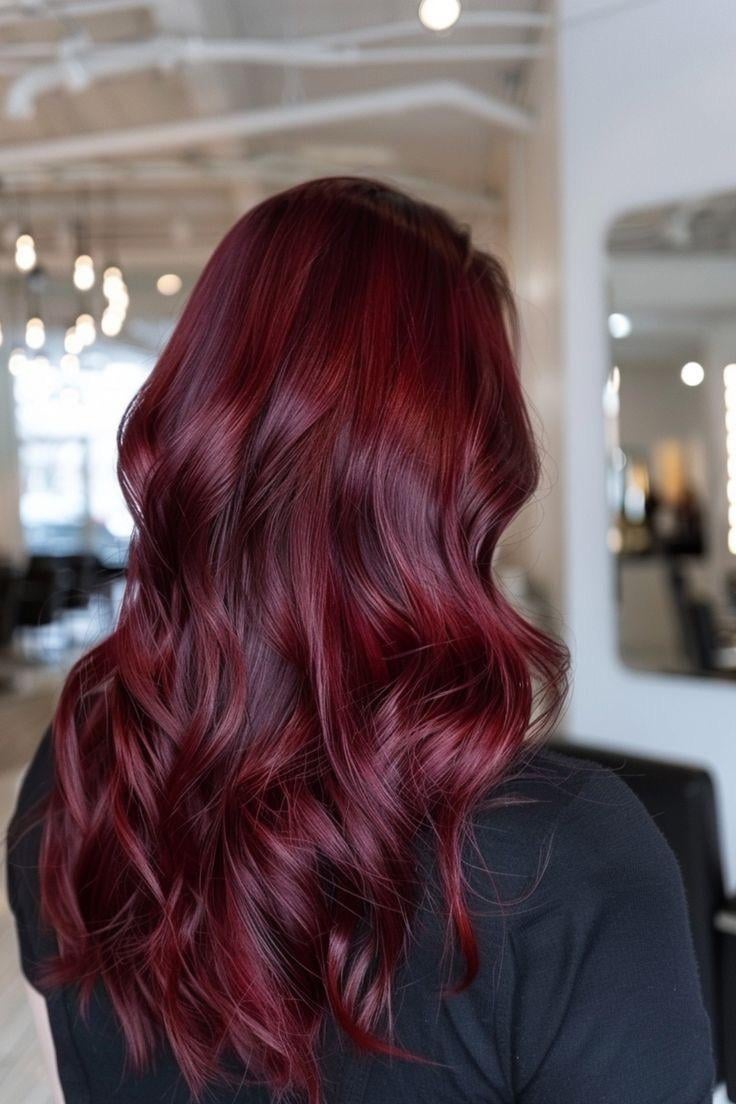 Layers Visual Idea — Burgundy Hair Color