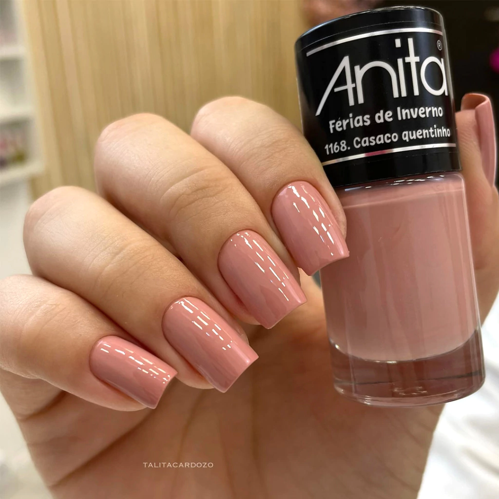 Soft Dusty Rose Pink — Winter Gel Nail Colors