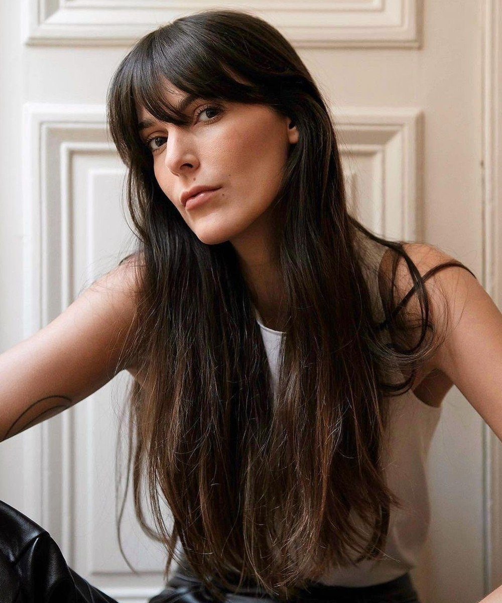 Mid-Back Visual Idea — Winter Hairstyles with Bangs