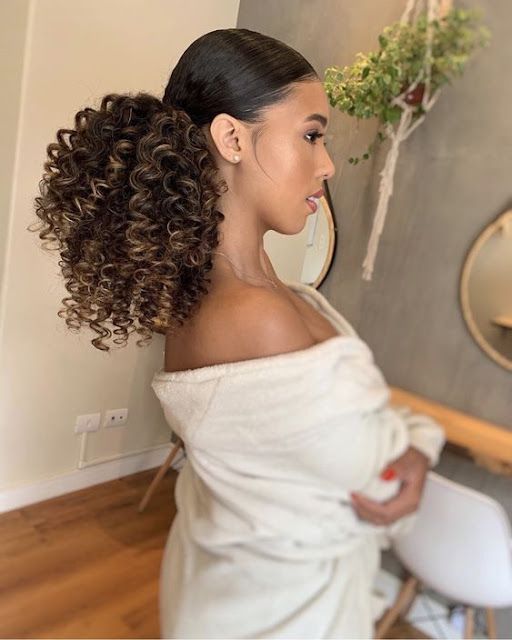 Ponytail Visual Idea Ponytail Visual Idea — Winter Hairstyles for Curly Hair