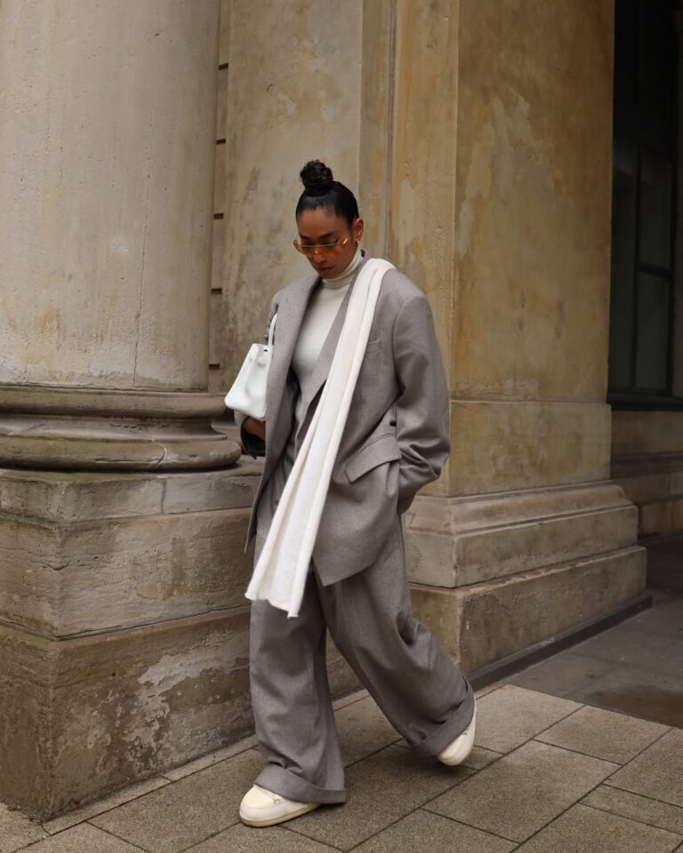 Wool Blend Knit Outfit Idea — Scarf Outfits