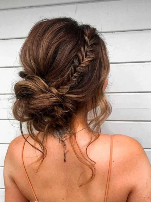 Low Updo With Braids and Twists — Cute Winter Hairstyles