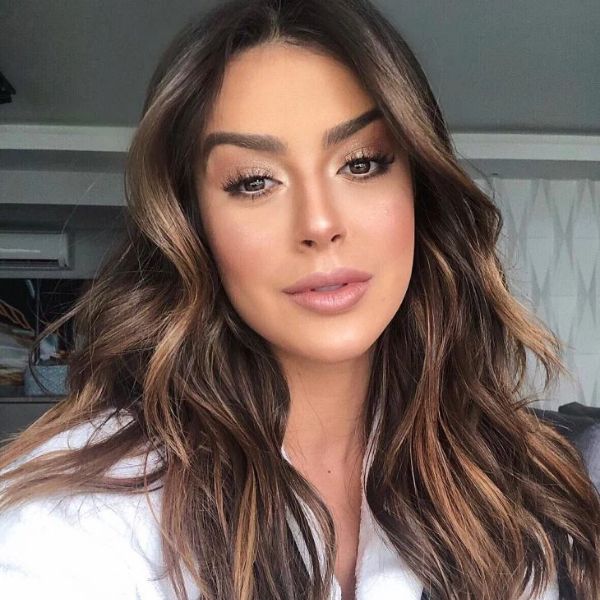 Dark Brown With Visible Warm Balayage Dark Brown With Visible Warm Balayage — Dark Winter Hair Colors