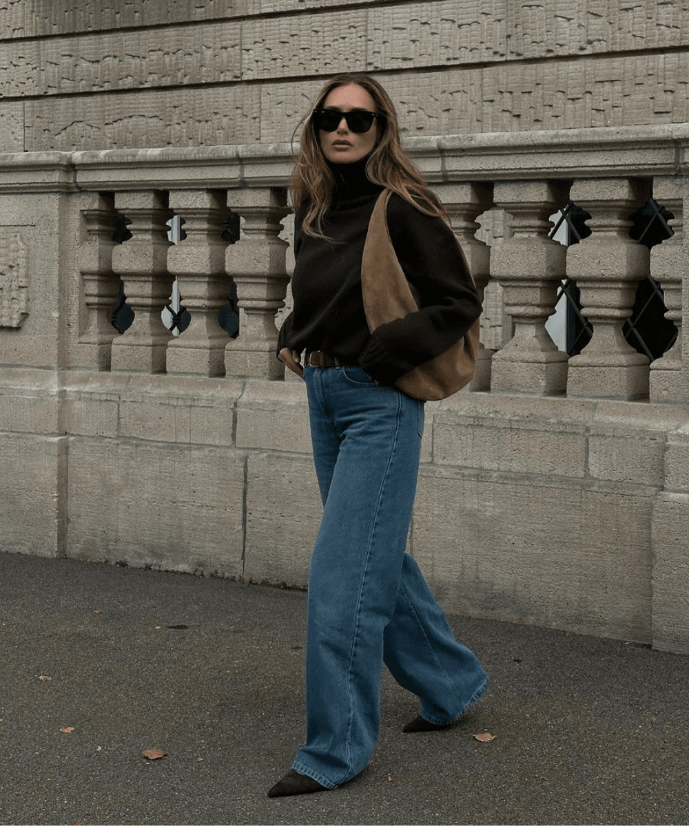 Dark Pointed-Toe Heels Outfit Idea Dark Pointed-Toe Heels Outfit Idea — Sweater Outfits
