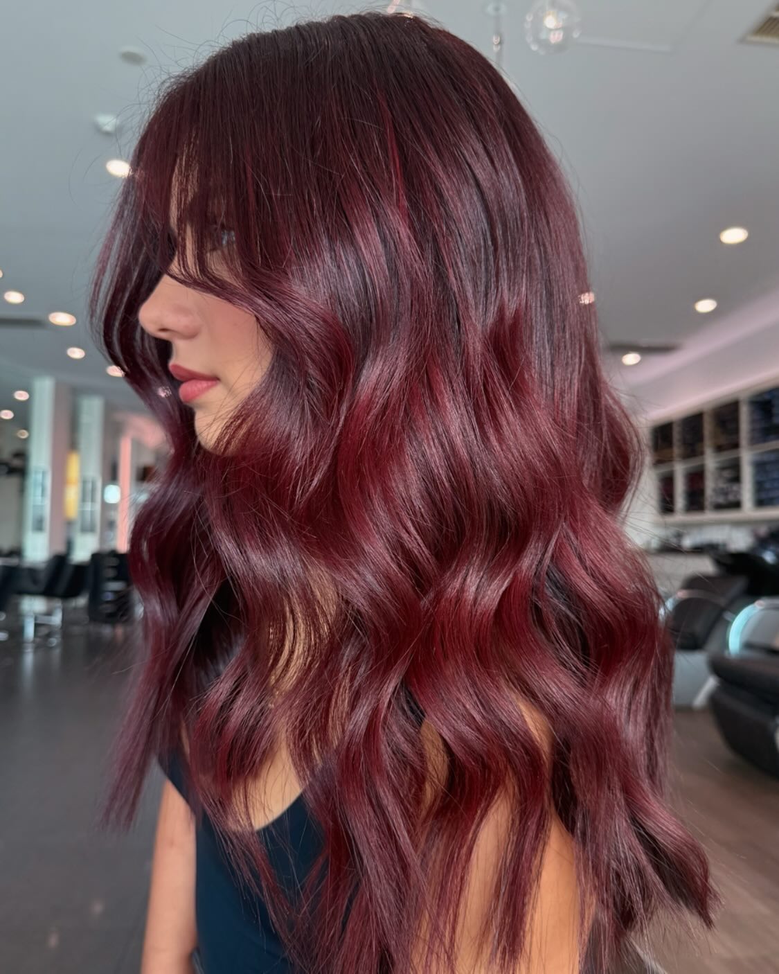 Long Visual Idea — Cherry Cola Hair Color