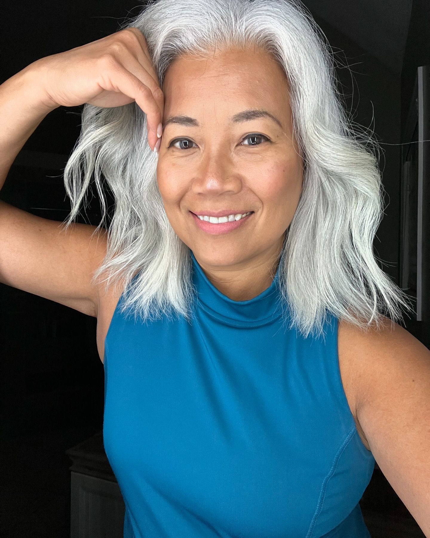 Wavy Lob In Natural Gray Wavy Lob In Natural Gray — Winter Hair Colors for Gray Hair