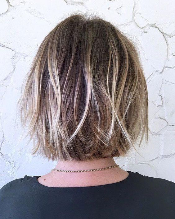 Brown With Blonde Highlights Visual Idea — Short Winter Haircuts
