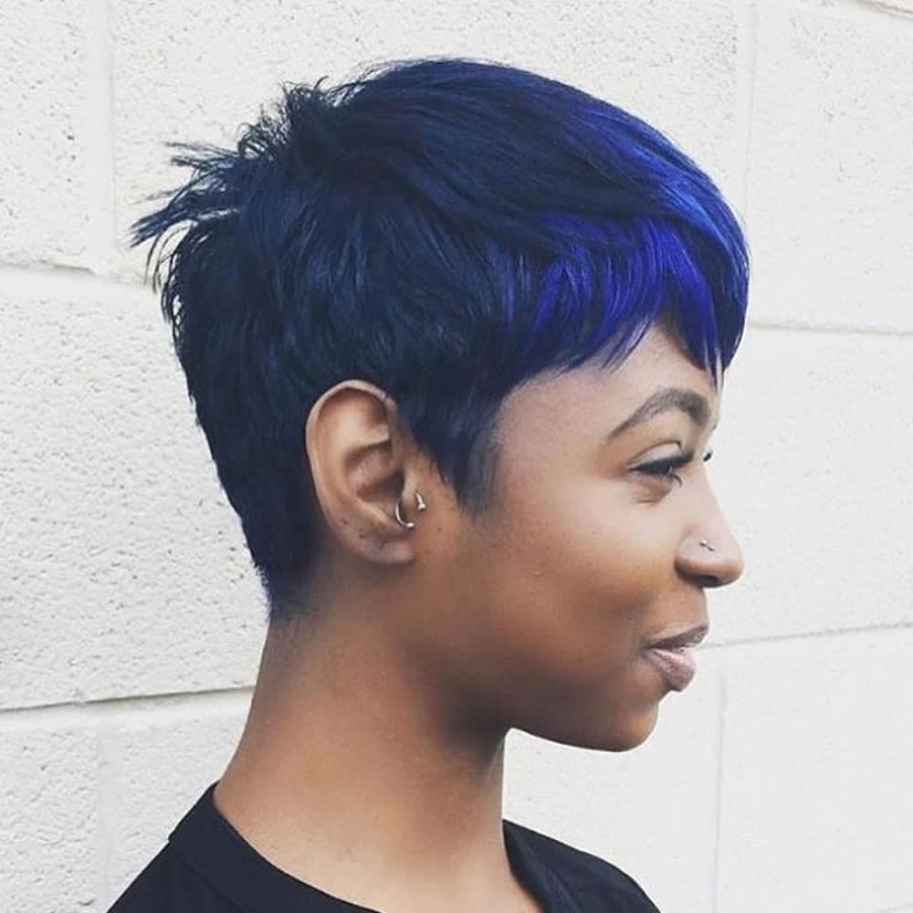 Visual Idea — The Colour Is A Uniform Medium Blue — Blue Black Hair