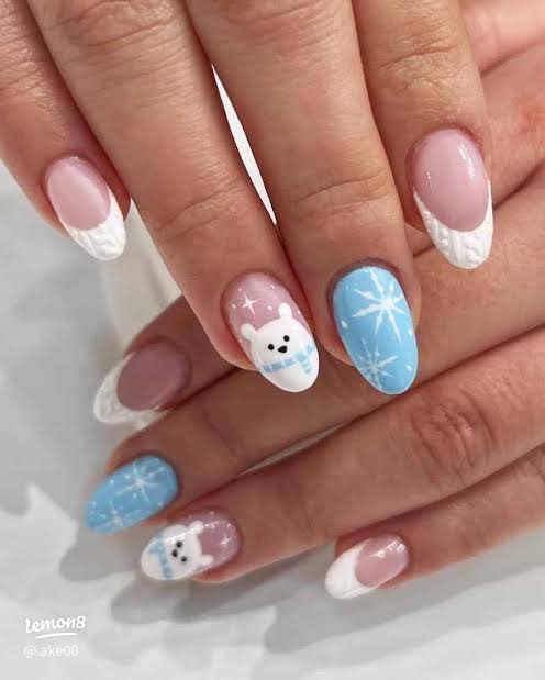 One Hand Close-Up Visual Idea One Hand Close-Up Visual Idea — Cute Winter Nails