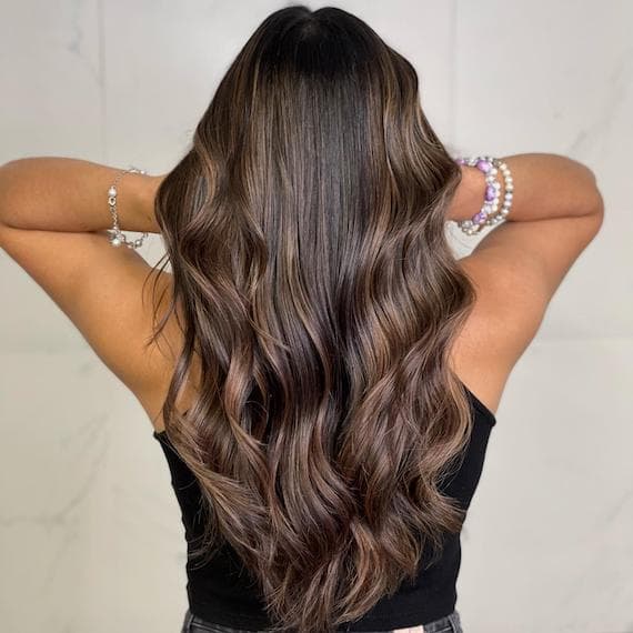 Layered Espresso With Lighter Highlights — Espresso Brown Hair